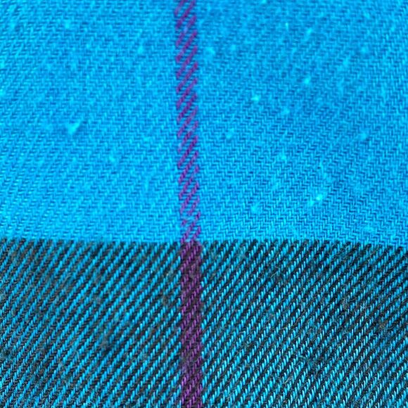 NO STRINGS ATTACHED Shirt Womens S Plaid Button Front Long Sleeve Blue Vtg 80s - Picture 6 of 12